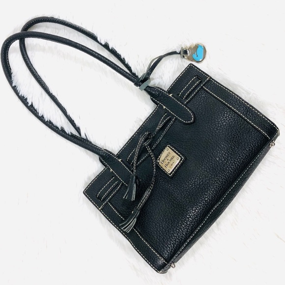 Dooney & Bourke Handbags - Dooney & Bourke Black Leather Mini Tassel Tote